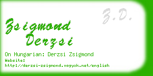 zsigmond derzsi business card